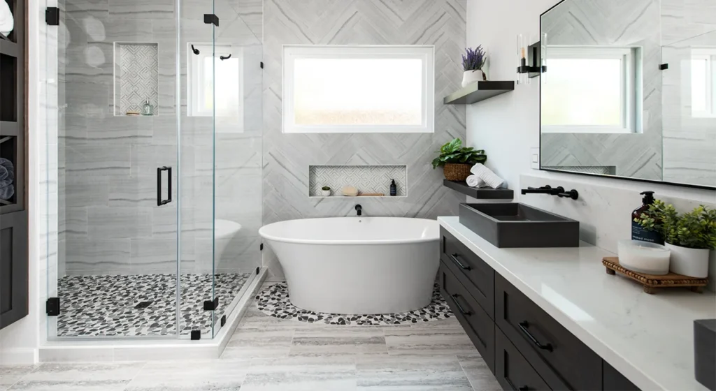 quartz countertops Calgary bathroom